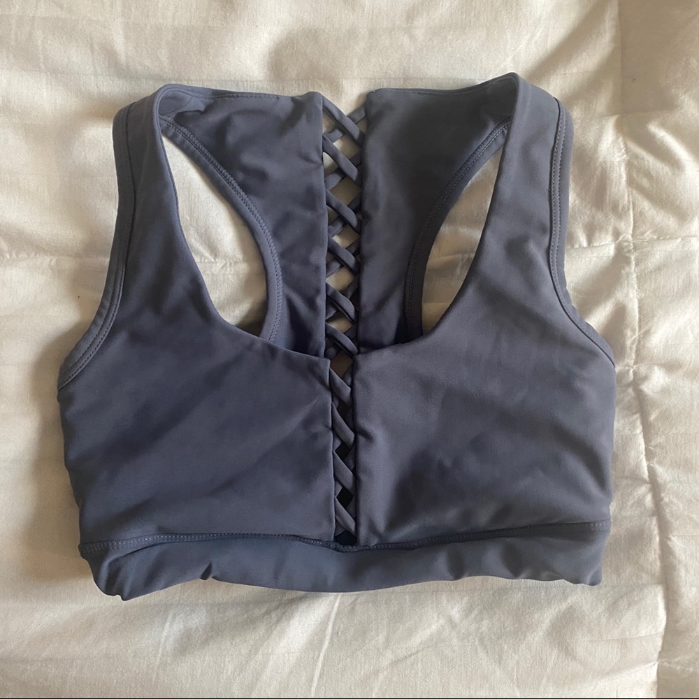 Soul by SoulCycle Blue Criss Cross Sports Bra